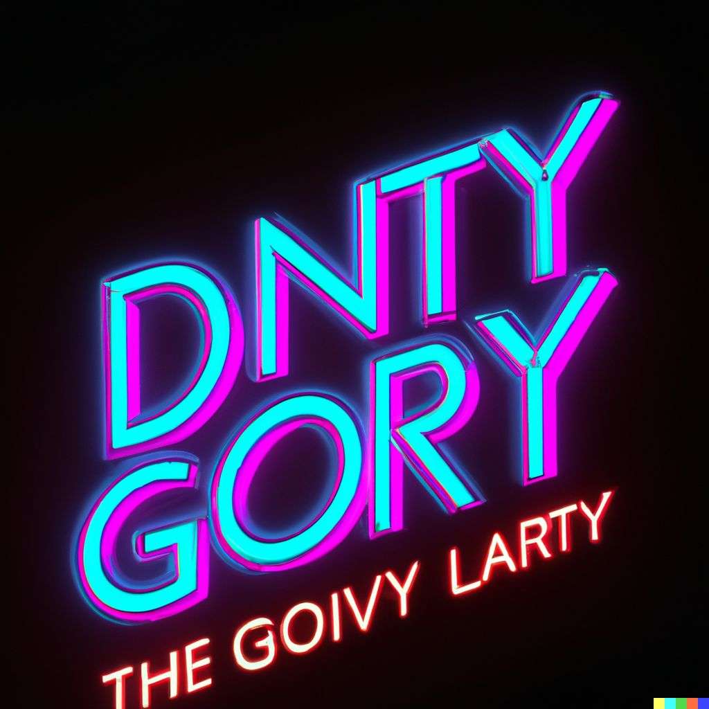 the discovery of gravity, neon art